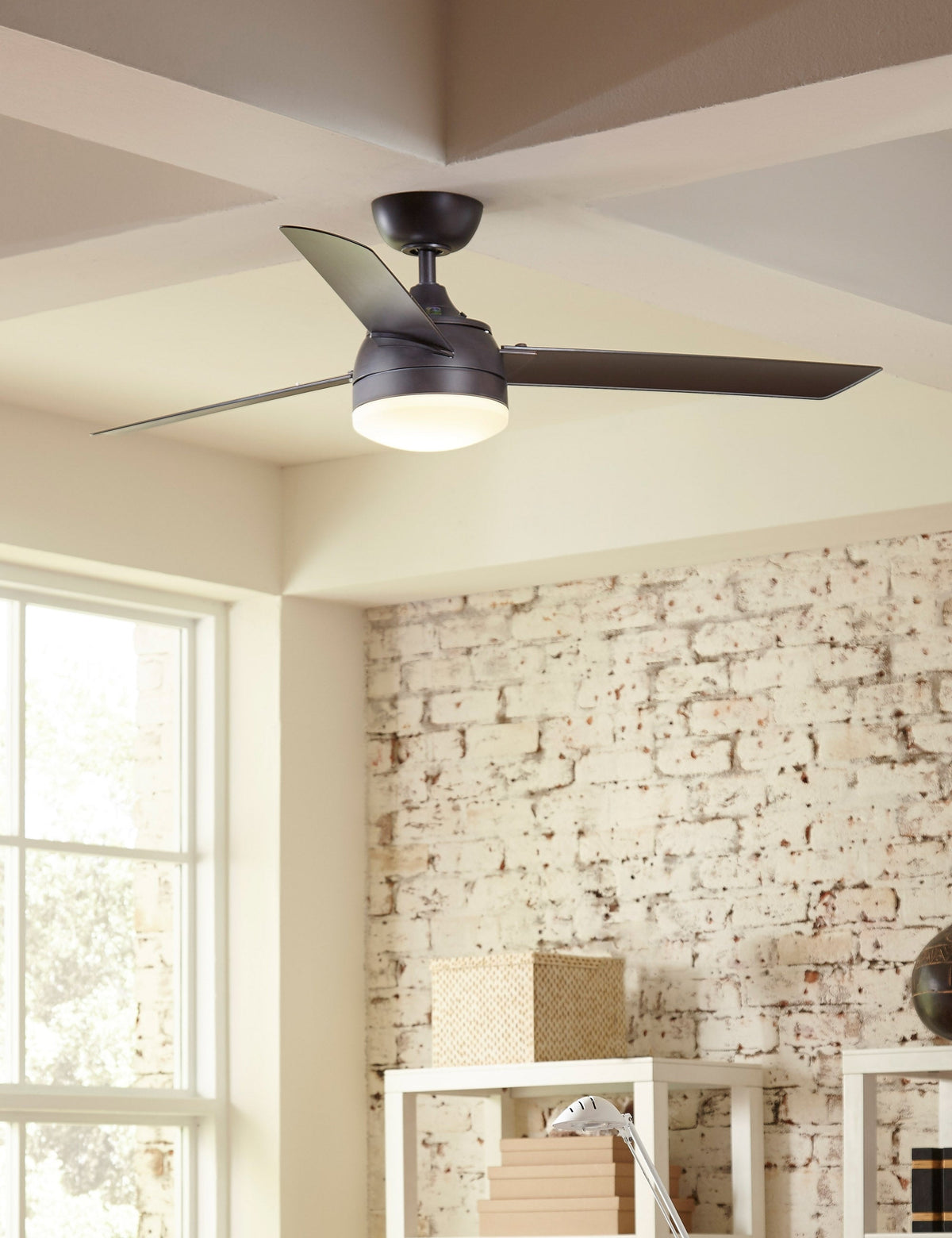 Alya Indoor / Outdoor Ceiling Fan + Light ceiling fan front view