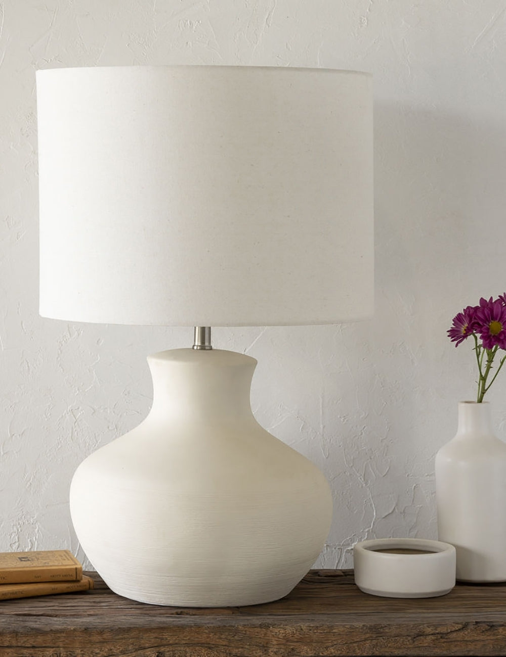 Penna Table Lamp cream finish product view 2