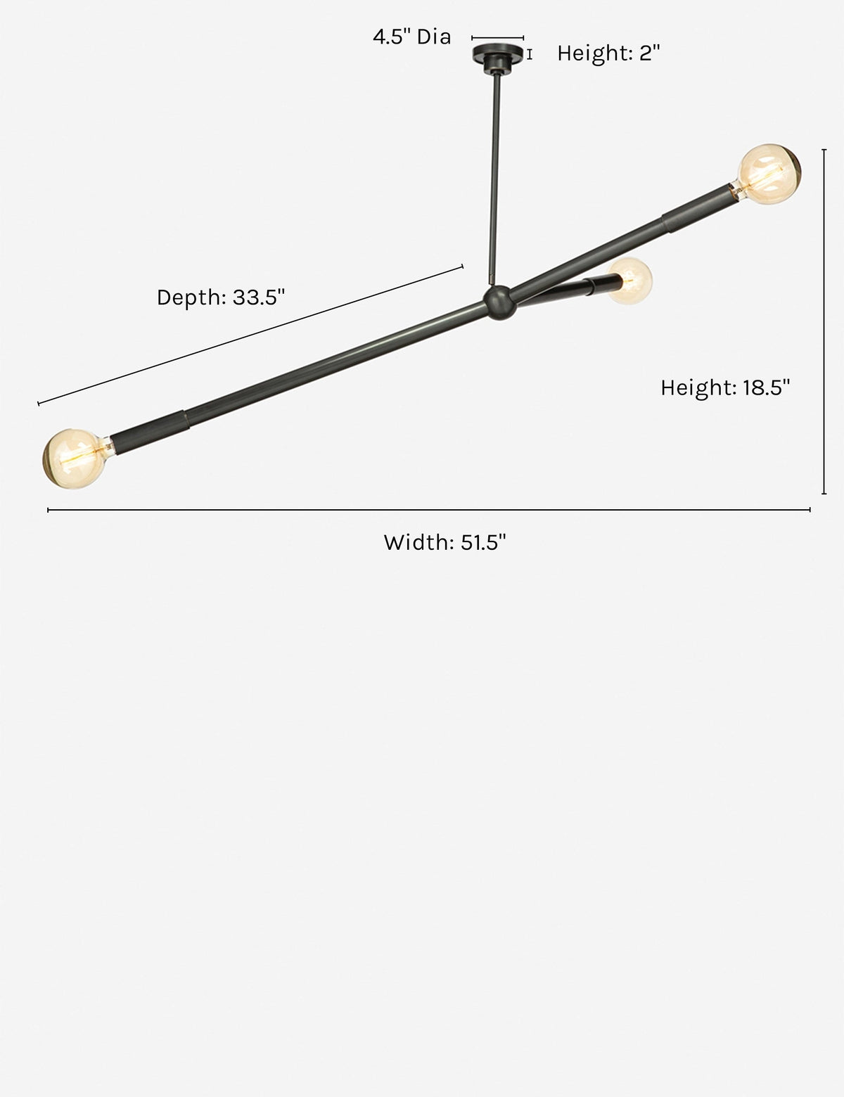 Talon Chandelier oil rubbed bronze finish product view 6
